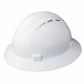 Americana Vent Full Brim Hard Hat w/ Mega Ratchet Suspensions - White
